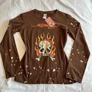 Y2K VINTAGE ED HARDY LONG SLEEVE SHIRT